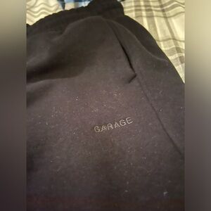 Black wide leg sweat pants